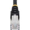 StarTech.com 10ft CAT6a Ethernet Cable, Black Low Smoke Zero Halogen (LSZH) 10 GbE 100W PoE S/FTP Snagless RJ-45 Network Patch Cord