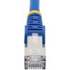 StarTech.com 10ft CAT6a Ethernet Cable, Blue Low Smoke Zero Halogen (LSZH) 10 GbE 100W PoE S/FTP Snagless RJ-45 Network Patch Cord