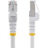 StarTech.com 25ft CAT6a Ethernet Cable, White Low Smoke Zero Halogen (LSZH) 10 GbE 100W PoE S/FTP Snagless RJ-45 Network Patch Cord