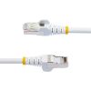 StarTech.com 25ft CAT6a Ethernet Cable, White Low Smoke Zero Halogen (LSZH) 10 GbE 100W PoE S/FTP Snagless RJ-45 Network Patch Cord