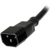 StarTech.com 3ft (1m) Heavy Duty Extension Cord, IEC C14 to IEC C13 Black Extension Cord, 15A 125V, 14AWG, Heavy Gauge Power Cable