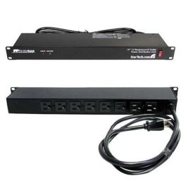 StarTech.com Rackmount PDU with 8 Outlets with Surge Protection - 19in Power Distribution Unit - 1U