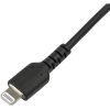 StarTech.com 6 foot/2m Durable Black USB-C to Lightning Cable, Rugged Heavy Duty Charging/Sync Cable for Apple iPhone/iPad MFi Certified