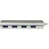 StarTech.com 4 Port Portable USB 3.0 Hub with Built-in Cable - Aluminum and Compact USB Hub